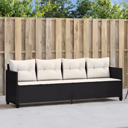 VidaXL 368326 sedia da esterno Salone Seduta imbottita Rattan sintetico, Acciaio Crema, Bianco