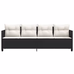 VidaXL 368326 sedia da esterno Salone Seduta imbottita Rattan sintetico, Acciaio Crema, Bianco - Vista aggiuntiva 4