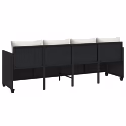 VidaXL 368326 sedia da esterno Salone Seduta imbottita Rattan sintetico, Acciaio Crema, Bianco - Vista aggiuntiva 6