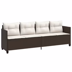 VidaXL 368327, Salone, Seduta imbottita, Rattan sintetico, Acciaio, Crema, Bianco, 110 kg, 2040 mm