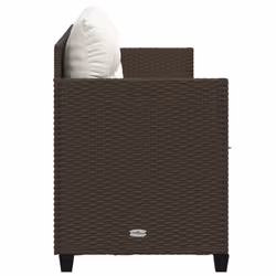 VidaXL 368327 sedia da esterno Salone Seduta imbottita Rattan sintetico, Acciaio Crema, Bianco - Vista aggiuntiva 5