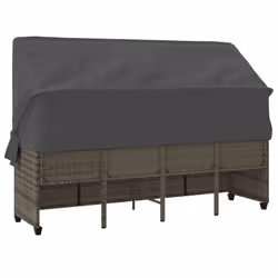 VidaXL 368328 sedia da esterno Salone Seduta imbottita Rattan sintetico, Acciaio Grigio - Vista aggiuntiva 7