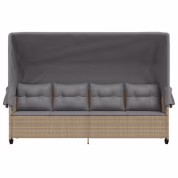 VidaXL 368329 sedia da esterno Salone Seduta imbottita Rattan sintetico, Acciaio Grigio - Vista aggiuntiva 5
