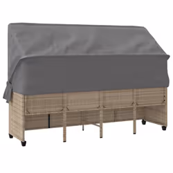 VidaXL 368329 sedia da esterno Salone Seduta imbottita Rattan sintetico, Acciaio Grigio - Vista aggiuntiva 7