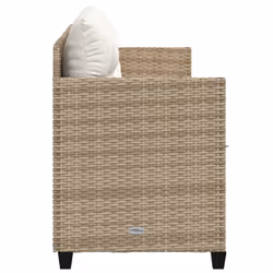 VidaXL 368330 sedia da esterno Salone Seduta imbottita Rattan sintetico, Acciaio Crema, Bianco - Vista aggiuntiva 5
