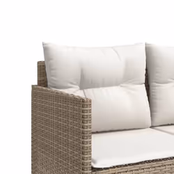 VidaXL 368330 sedia da esterno Salone Seduta imbottita Rattan sintetico, Acciaio Crema, Bianco - Vista aggiuntiva 7
