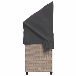 VidaXL 368331 sedia da esterno Salone Seduta imbottita Rattan sintetico, Acciaio Grigio - Vista aggiuntiva 6