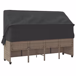 VidaXL 368331 sedia da esterno Salone Seduta imbottita Rattan sintetico, Acciaio Grigio - Vista aggiuntiva 7