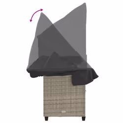 VidaXL 368331 sedia da esterno Salone Seduta imbottita Rattan sintetico, Acciaio Grigio - Vista aggiuntiva 8