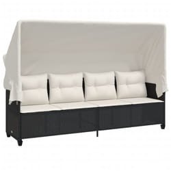 VidaXL 368335 sedia da esterno Salone Seduta imbottita Rattan sintetico, Acciaio Crema, Bianco