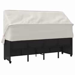 VidaXL 368335 sedia da esterno Salone Seduta imbottita Rattan sintetico, Acciaio Crema, Bianco - Vista aggiuntiva 7