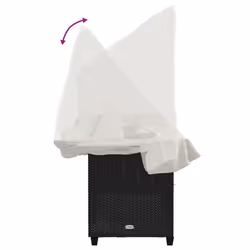VidaXL 368335 sedia da esterno Salone Seduta imbottita Rattan sintetico, Acciaio Crema, Bianco - Vista aggiuntiva 8