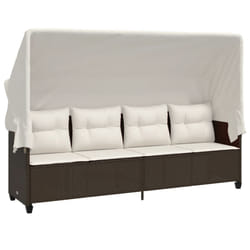 VidaXL 368336 sedia da esterno Salone Seduta imbottita Rattan sintetico, Acciaio Crema, Bianco