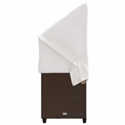 VidaXL 368336 sedia da esterno Salone Seduta imbottita Rattan sintetico, Acciaio Crema, Bianco - Vista aggiuntiva 6