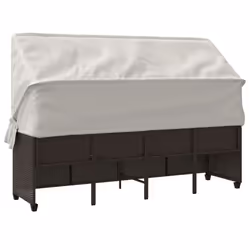 VidaXL 368336 sedia da esterno Salone Seduta imbottita Rattan sintetico, Acciaio Crema, Bianco - Vista aggiuntiva 7