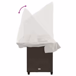 VidaXL 368336 sedia da esterno Salone Seduta imbottita Rattan sintetico, Acciaio Crema, Bianco - Vista aggiuntiva 8