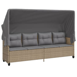 VidaXL 368338 sedia da esterno Salone Seduta imbottita Rattan sintetico, Acciaio Grigio
