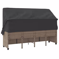 VidaXL 368340 sedia da esterno Salone Seduta imbottita Rattan sintetico, Acciaio Grigio - Vista aggiuntiva 7