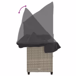 VidaXL 368340 sedia da esterno Salone Seduta imbottita Rattan sintetico, Acciaio Grigio - Vista aggiuntiva 8