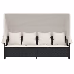 VidaXL 368344 sedia da esterno Salone Seduta imbottita Rattan sintetico, Acciaio Crema, Bianco - Vista aggiuntiva 6