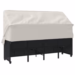 VidaXL 368344 sedia da esterno Salone Seduta imbottita Rattan sintetico, Acciaio Crema, Bianco - Vista aggiuntiva 8