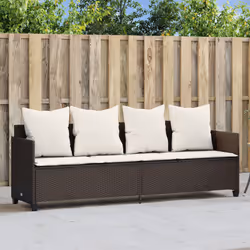 VidaXL 368345 sedia da esterno Salone Seduta imbottita Rattan sintetico, Acciaio Crema, Bianco