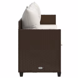VidaXL 368345 sedia da esterno Salone Seduta imbottita Rattan sintetico, Acciaio Crema, Bianco - Vista aggiuntiva 6