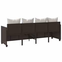 VidaXL 368345 sedia da esterno Salone Seduta imbottita Rattan sintetico, Acciaio Crema, Bianco - Vista aggiuntiva 7