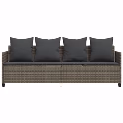 VidaXL 368346 sedia da esterno Salone Seduta imbottita Rattan sintetico, Acciaio Grigio - Vista aggiuntiva 5