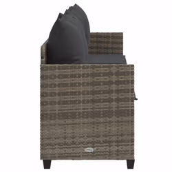 VidaXL 368346 sedia da esterno Salone Seduta imbottita Rattan sintetico, Acciaio Grigio - Vista aggiuntiva 6