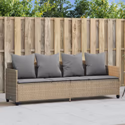 VidaXL 368347 sedia da esterno Salone Seduta imbottita Rattan sintetico, Acciaio Grigio