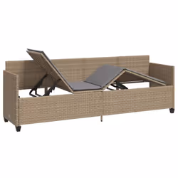 VidaXL 368347 sedia da esterno Salone Seduta imbottita Rattan sintetico, Acciaio Grigio - Vista aggiuntiva 4