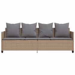 VidaXL 368347 sedia da esterno Salone Seduta imbottita Rattan sintetico, Acciaio Grigio - Vista aggiuntiva 5