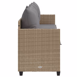 VidaXL 368347 sedia da esterno Salone Seduta imbottita Rattan sintetico, Acciaio Grigio - Vista aggiuntiva 6
