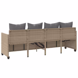 VidaXL 368347 sedia da esterno Salone Seduta imbottita Rattan sintetico, Acciaio Grigio - Vista aggiuntiva 7