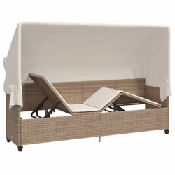 VidaXL 368348 sedia da esterno Salone Seduta imbottita Rattan sintetico, Acciaio Crema, Bianco - Vista aggiuntiva 5
