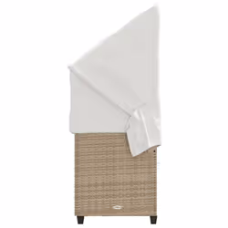 VidaXL 368348 sedia da esterno Salone Seduta imbottita Rattan sintetico, Acciaio Crema, Bianco - Vista aggiuntiva 7