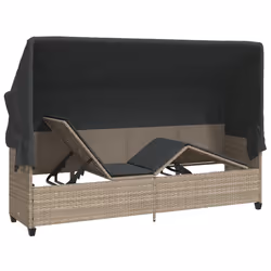 VidaXL 368349 sedia da esterno Salone Seduta imbottita Rattan sintetico, Acciaio Grigio - Vista aggiuntiva 5