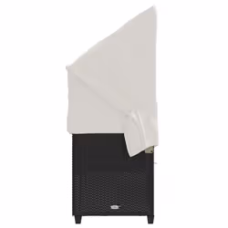 VidaXL 368353 sedia da esterno Salone Seduta imbottita Rattan sintetico, Acciaio Crema, Bianco - Vista aggiuntiva 7