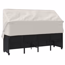 VidaXL 368353 sedia da esterno Salone Seduta imbottita Rattan sintetico, Acciaio Crema, Bianco - Vista aggiuntiva 8