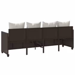 VidaXL 368354 sedia da esterno Salone Seduta imbottita Rattan sintetico, Acciaio Crema, Bianco - Vista aggiuntiva 7