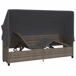 VidaXL 368355 sedia da esterno Salone Seduta imbottita Rattan sintetico, Acciaio Grigio - Vista aggiuntiva 5
