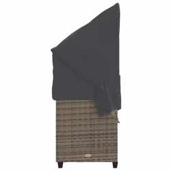 VidaXL 368355 sedia da esterno Salone Seduta imbottita Rattan sintetico, Acciaio Grigio - Vista aggiuntiva 7