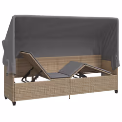 VidaXL 368356 sedia da esterno Salone Seduta imbottita Rattan sintetico, Acciaio Grigio - Vista aggiuntiva 5