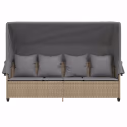 VidaXL 368356 sedia da esterno Salone Seduta imbottita Rattan sintetico, Acciaio Grigio - Vista aggiuntiva 6