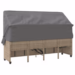 VidaXL 368356 sedia da esterno Salone Seduta imbottita Rattan sintetico, Acciaio Grigio - Vista aggiuntiva 8