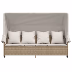 VidaXL 368357 sedia da esterno Salone Seduta imbottita Rattan sintetico, Acciaio Crema, Bianco - Vista aggiuntiva 6