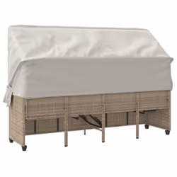 VidaXL 368357 sedia da esterno Salone Seduta imbottita Rattan sintetico, Acciaio Crema, Bianco - Vista aggiuntiva 8