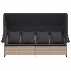 VidaXL 368358 sedia da esterno Salone Seduta imbottita Rattan sintetico, Acciaio Grigio - Vista aggiuntiva 6