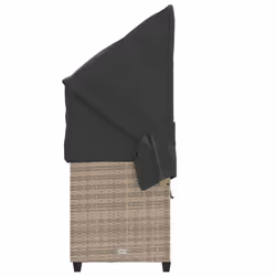 VidaXL 368358 sedia da esterno Salone Seduta imbottita Rattan sintetico, Acciaio Grigio - Vista aggiuntiva 7